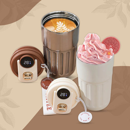 Intelligente Thermoskanne mit Temperaturanzeige