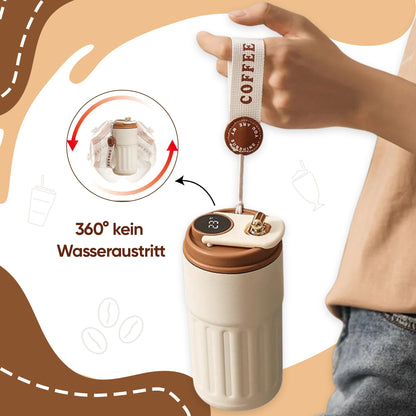 Intelligente Thermoskanne mit Temperaturanzeige